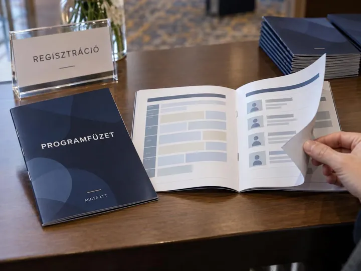 Konferencia-programfüzet – látványterv