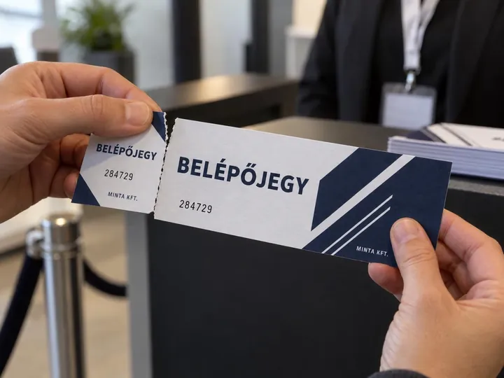 Belépőjegy tőszelvénnyel – látványterv